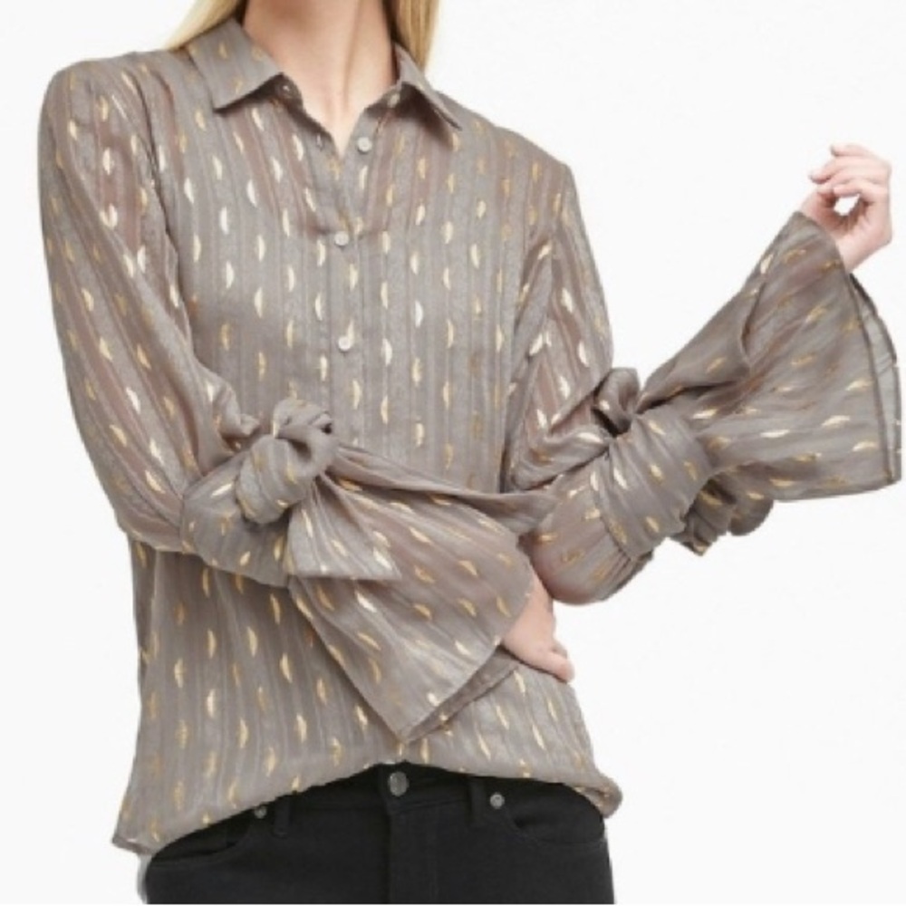 Banana Republic Dillion Foil Top Blouse